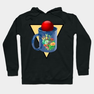 Flower mug and yellow triangle Hoodie